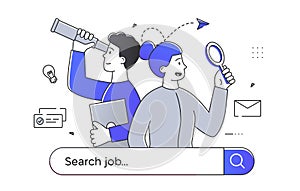 People search job vector linear