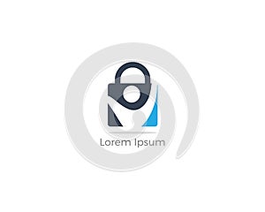 People Security logo design. Kids and family insurance icon. Care and protection illustration. People in lock, guard, saf