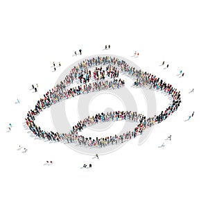 People shape alien saucer