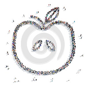 People shape apple icon