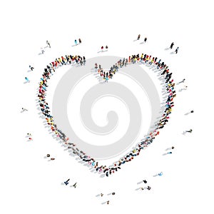 People in the shape of heart, cardio.