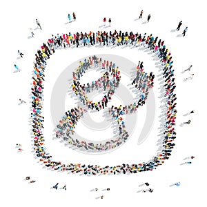 People in the shape of man.