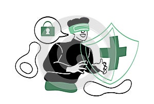 People with shields protecting