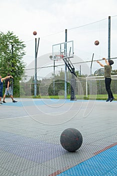 People Shooting Hoops