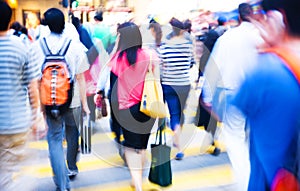 People Shopping Crowd Rush Hour Concept