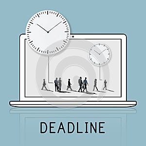 People Silhouette Time Management Concept