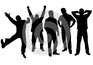 People silhouette vector