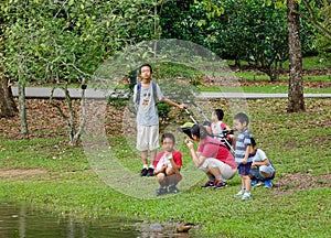 People at Singapore Botanic Gardens in Singapore