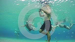 People Snorkeling Underwater in the Red Sea, Egypt