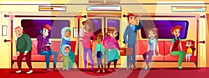 People social issue in subway vector illustration
