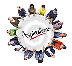 People Social Networking and Aspirations Concepts photo