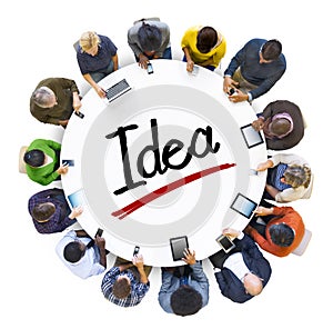 People Social Networking and Idea Concept