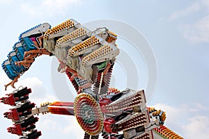 People on Spinning Carnival Ride