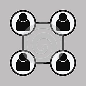 People square network work flow vector