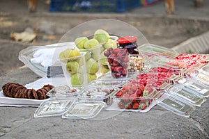 People Still Use a Lot of Plastic in the Markets to Sell Fruits