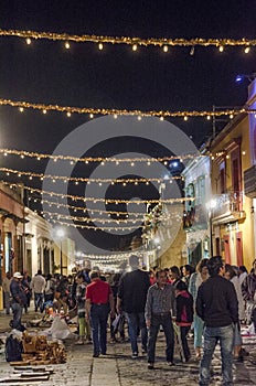 People in street. Oaxaca, Mexico