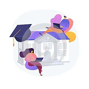 Home education vector concept metaphor