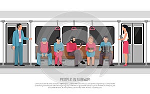 People Subway Transport Poster