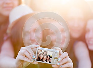 People Taking Group Photo