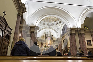 People taking part at the Sunday mass in Chiesa di San Rocco photo