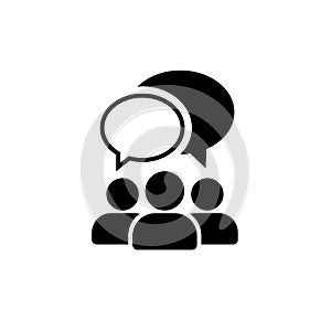 People talking icon. One of set web vector icons. photo