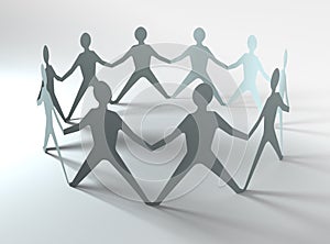 People team in a circle