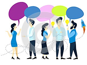 People team conversation vector illustration