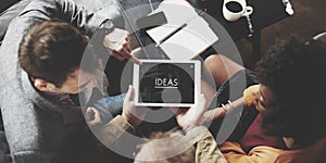 People Team Working Together Ideas Tablet Concept