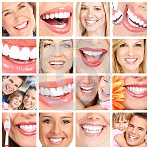 People teeth collage.