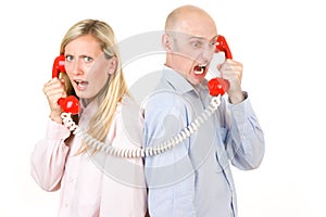 People on telephone