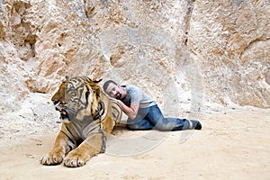 People with tiger temple