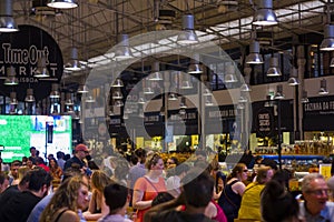 People in Time Out Market in Lisbon