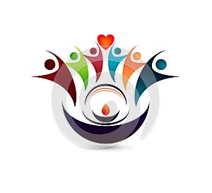 People together logo on white back ground Dreamstime template
