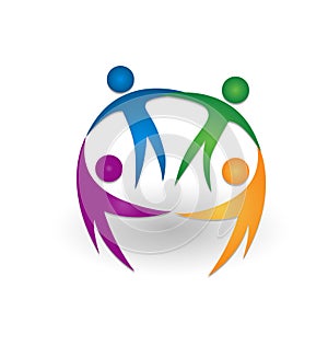 People together teamwork logo