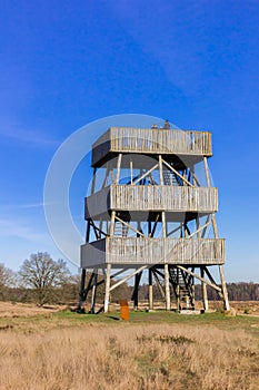 People on top of the lookout tower in Drents Friese Wold