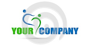 People union concept business teamwork concept logo icon for company on white background