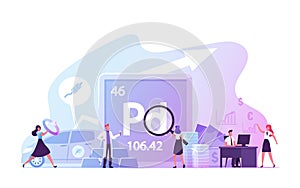 People Use and Study Palladium, Periodic Table Chemical Element with Symbol Pd and Atomic Number 46