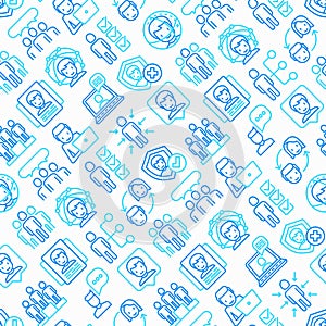 People and users seamless pattern