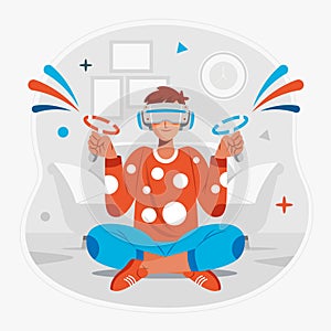 People using technology composition