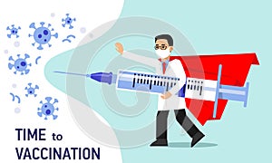 People vaccination concept for immunity health. Covid-19.