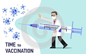People vaccination concept for immunity health. Covid-19. photo
