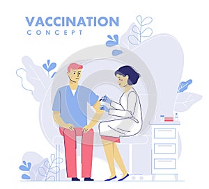 People vaccination concept for immunity health. Healthcare, medical treatment, prevention and immunize.