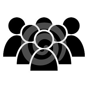 People vector icon . Group of people symbol illustration. businessman group logo. Multiple users silhouette icon.