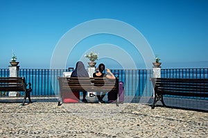 People at View Point  Vistapoint terrace in Tropea