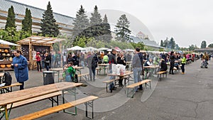 People visit Kyiv Food and Wine Festival in Kiev, Ukraine.