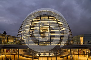 People visit the Reichstag glass dome at the German bundestag parliament