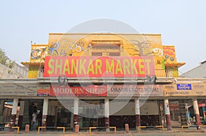 Shankar street textile fabric market New Delhi India