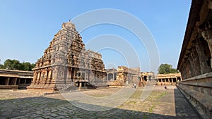 People visiting Dharasuram Temple . Airavatesvara Temple is a Hindu temple of Dravidian architecture located in Kumbakonam,.