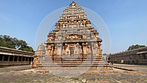 People visiting Dharasuram Temple . Airavatesvara Temple is a Hindu temple of Dravidian architecture located in Kumbakonam,.