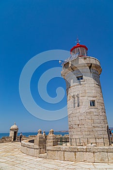 People visiting the old Bugio Lighthouse